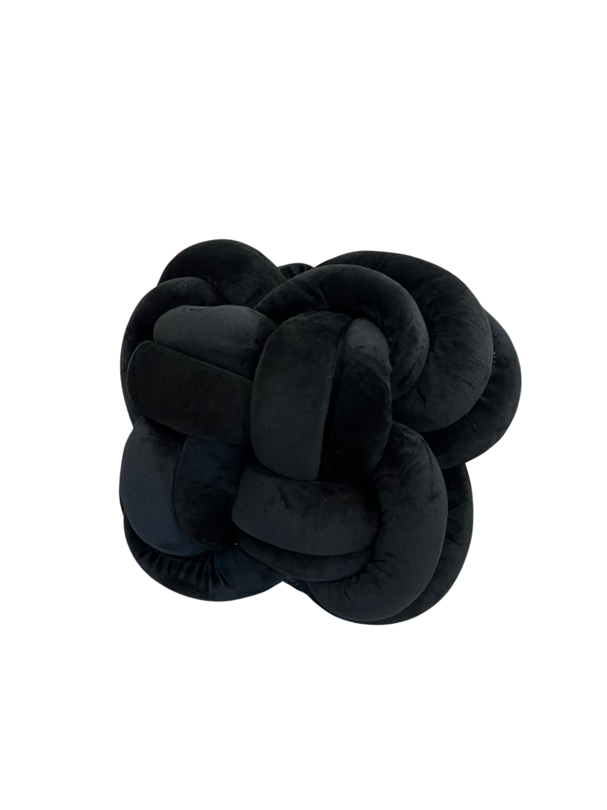 Knot Ball Throw Pillow, Medium, Black