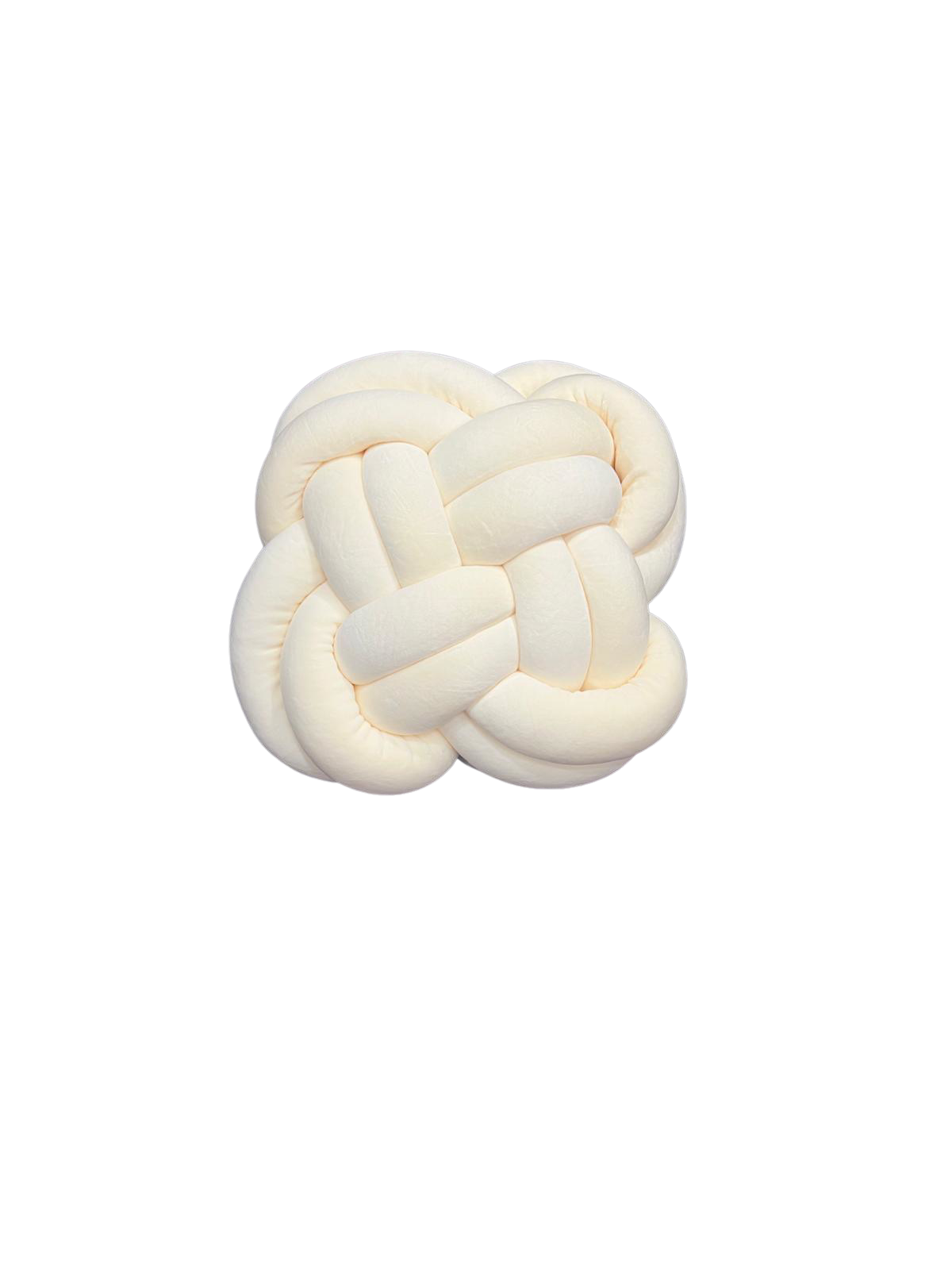 Knot Ball Throw Pillow, Medium, Cream