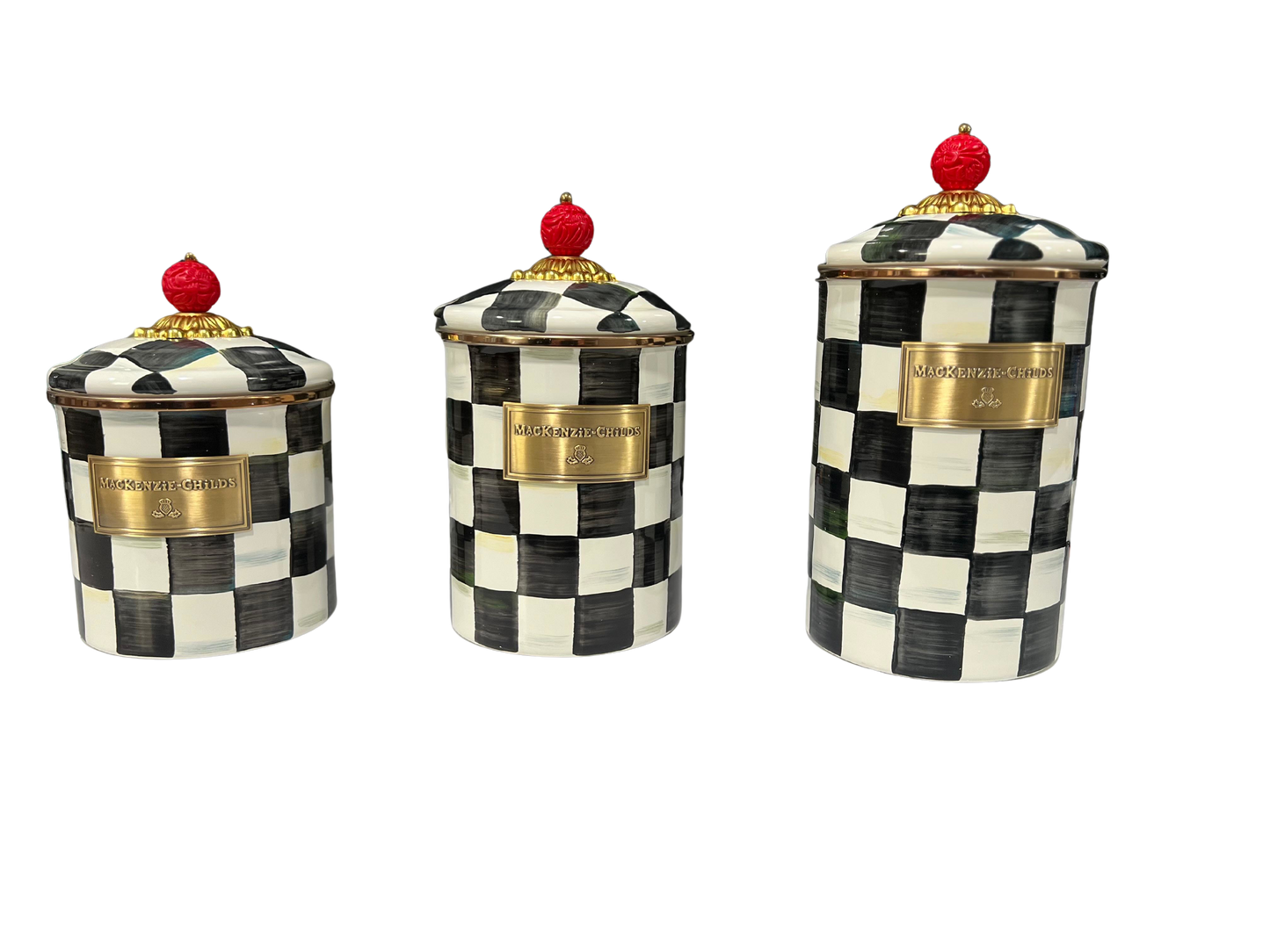 Courtly Check Canisters, Set of 3