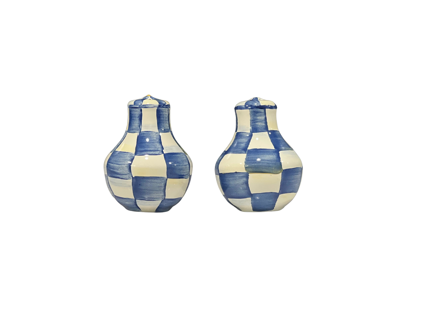 Royal Check Salt & Pepper Shakers