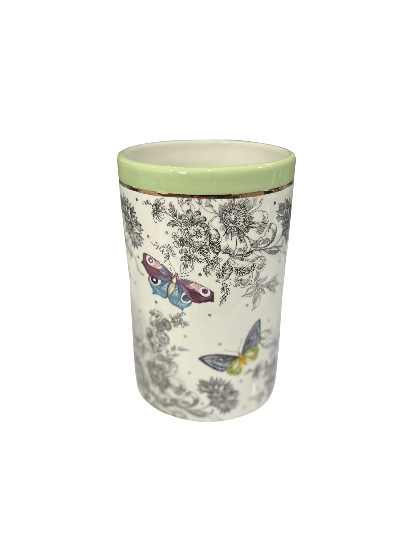 Butterfly Toile Short Vase