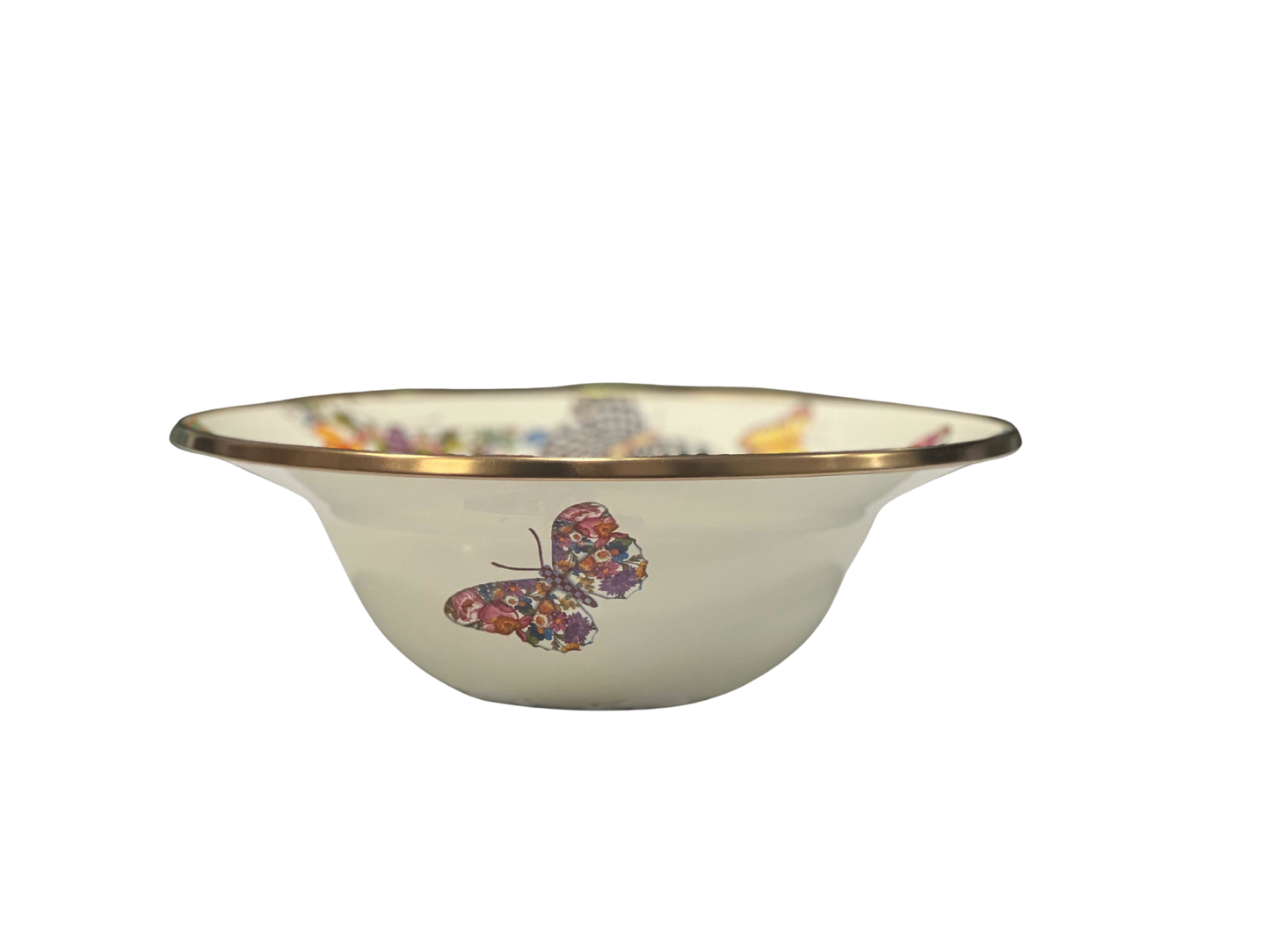 Butterfly Garden Breakfast Bowl - White