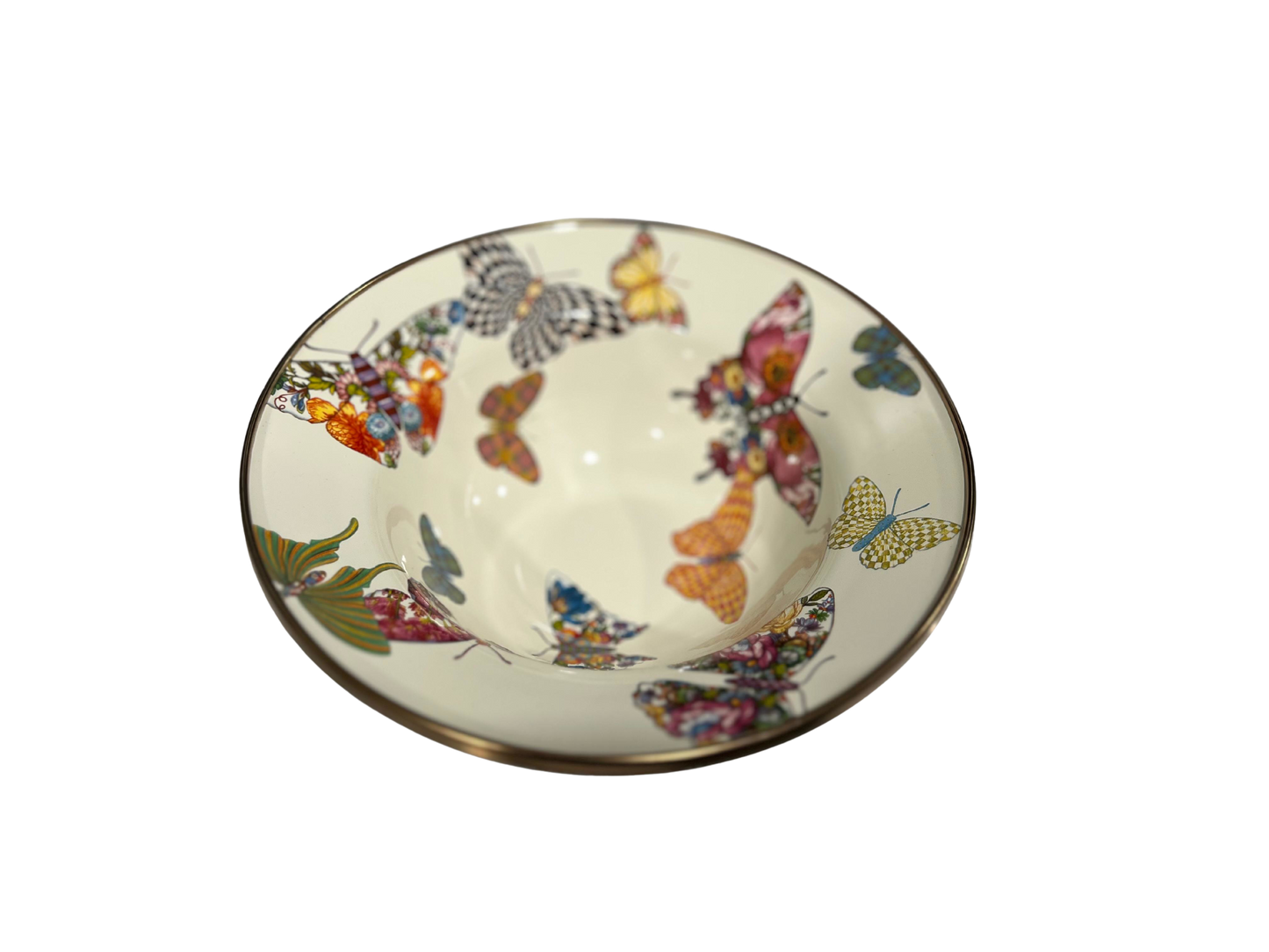 Butterfly Garden Breakfast Bowl - White