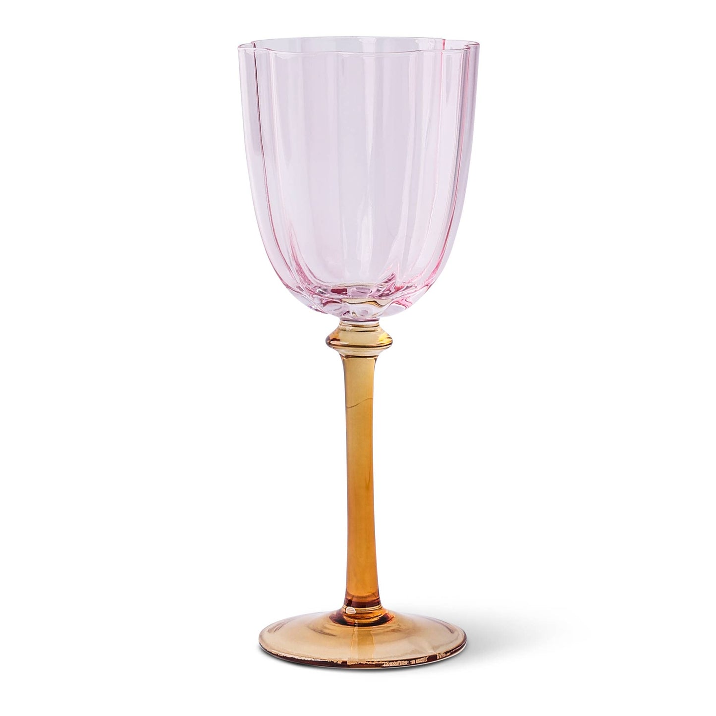 Two Tone Wine Glass - Pink and Orange