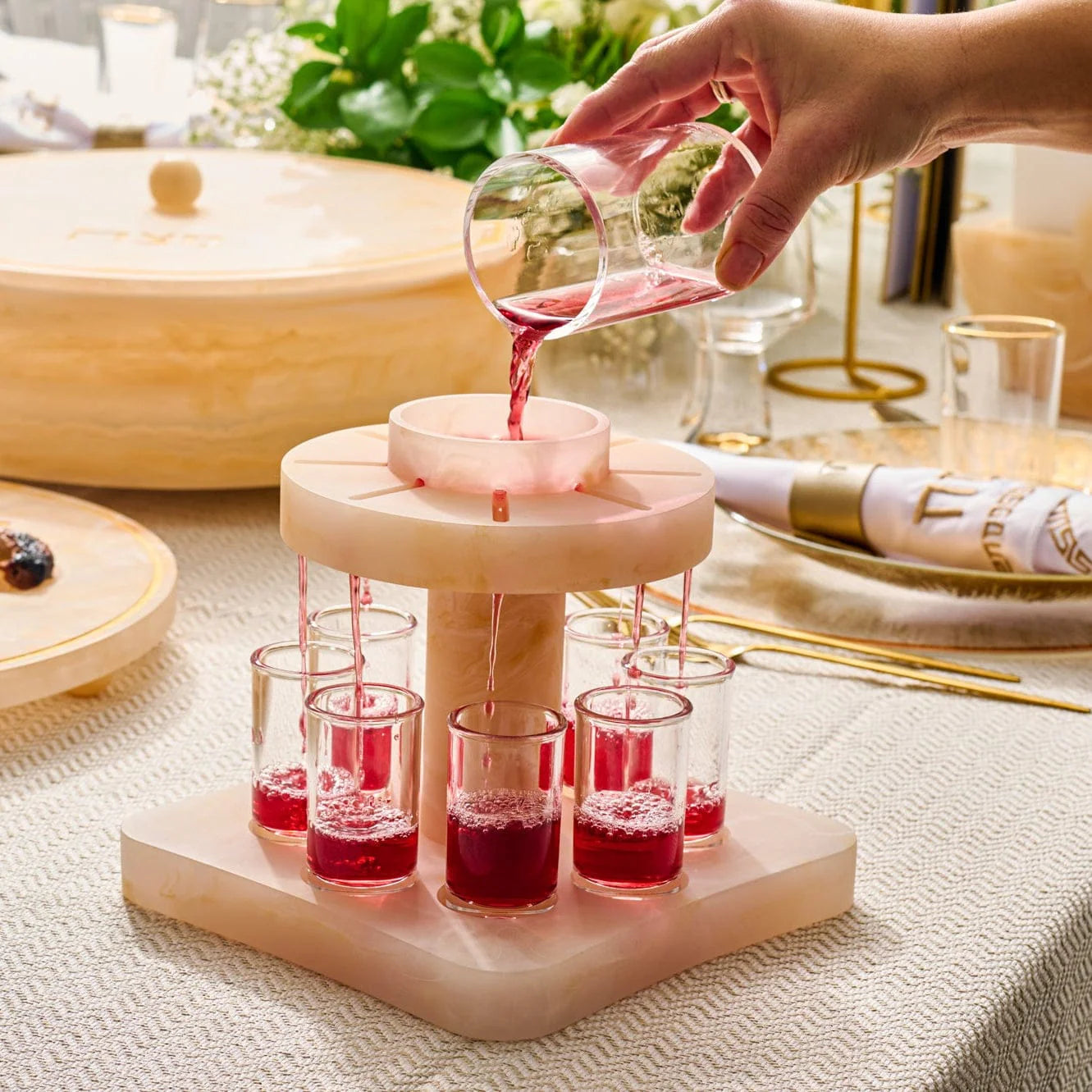 Gold Resin Kiddush Fountain