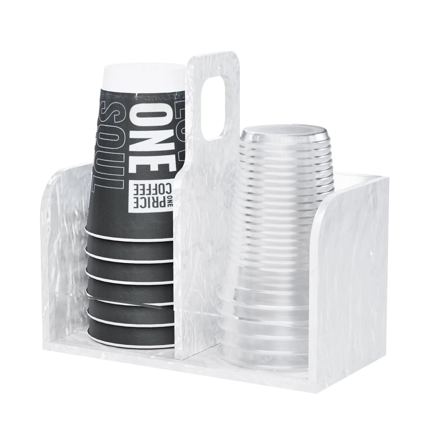 Double Cup Stacker, White Pearl