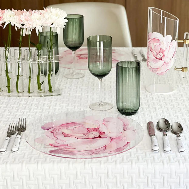 Lucite Flower Chargers