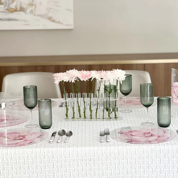 Lucite Flower Chargers