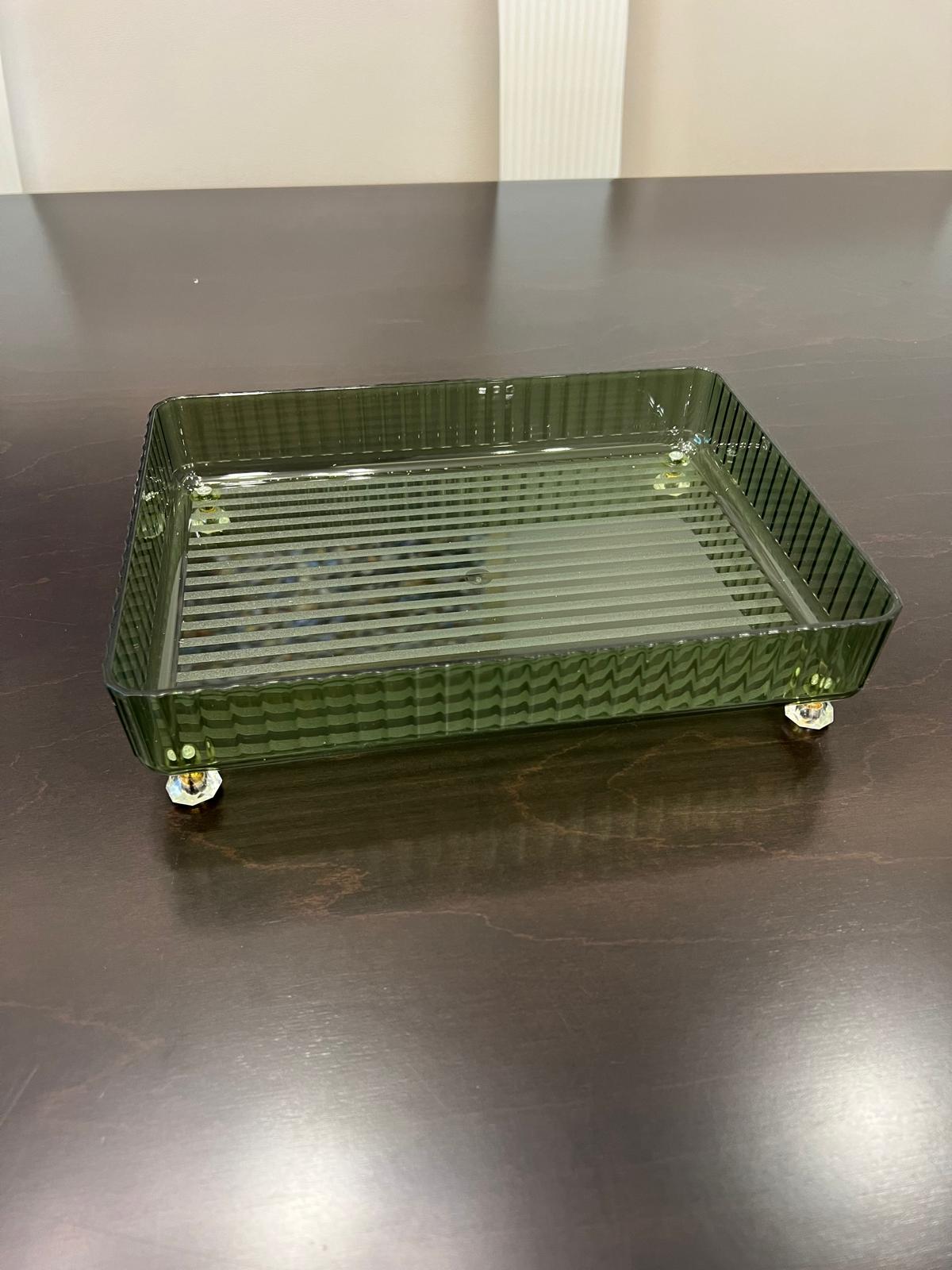 Acrylic Textured Tray, Green