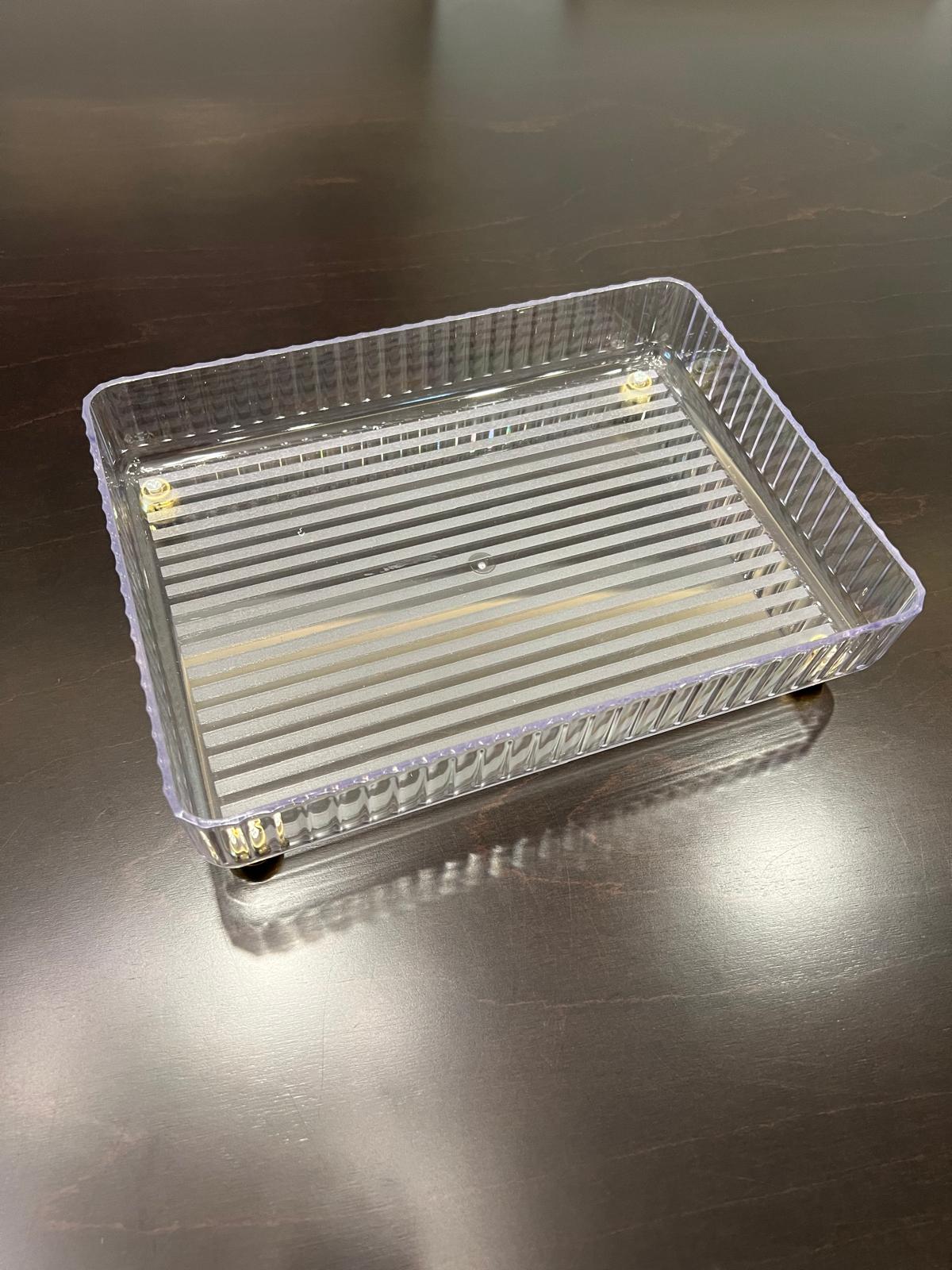 Acrylic Textured Tray, Transparent