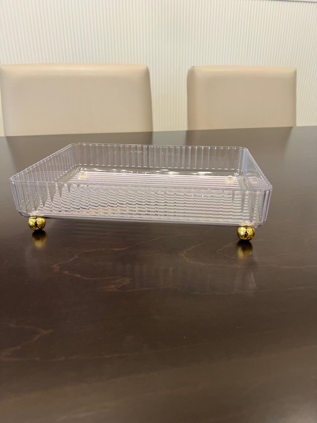 Acrylic Textured Tray, Transparent