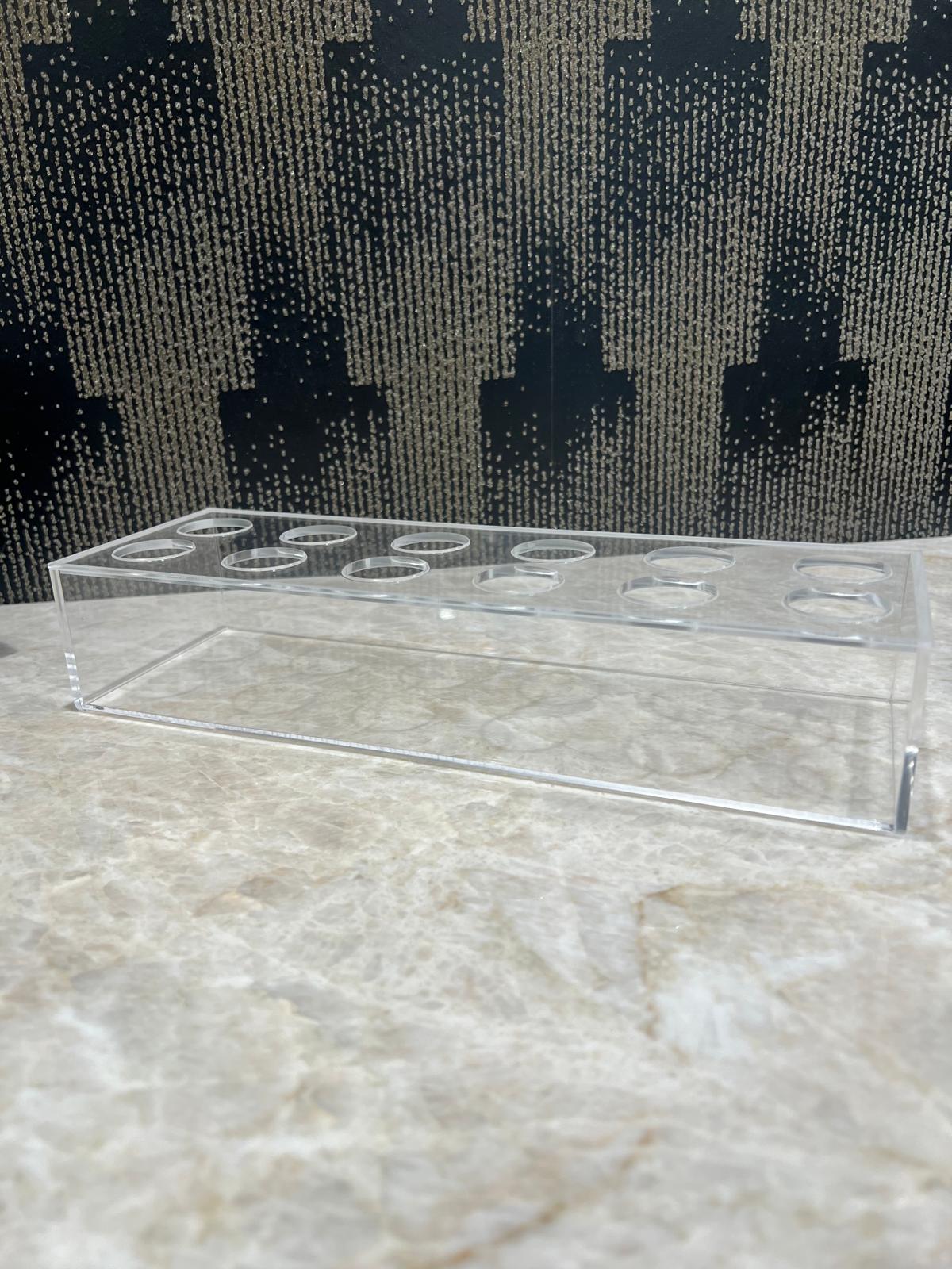 Acrylic 12 Bud Flower Vase