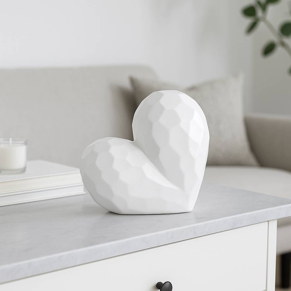 Ceramic Heart Modern Table Decor Object