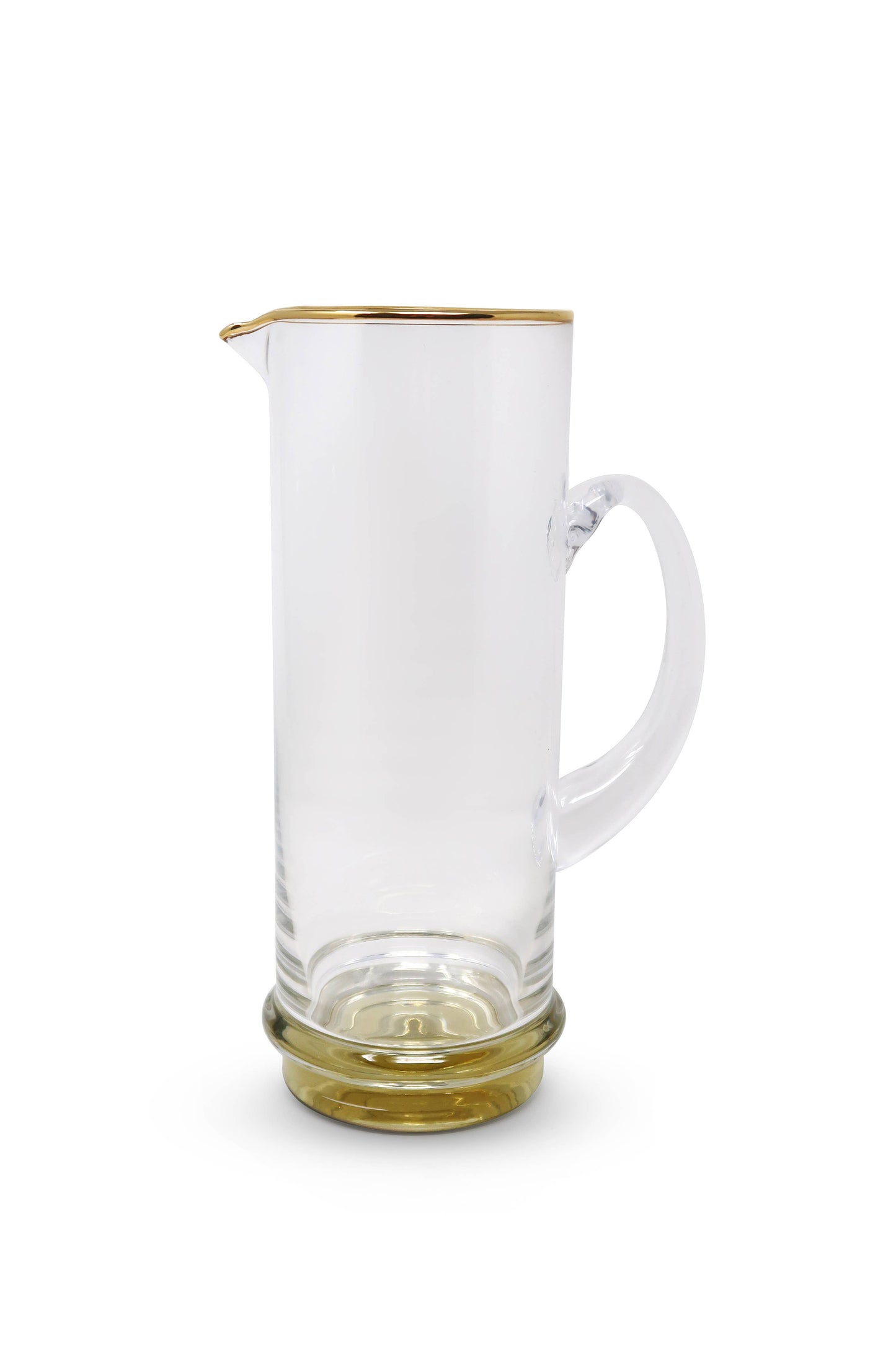 Pitcher with Gold Base and Rim