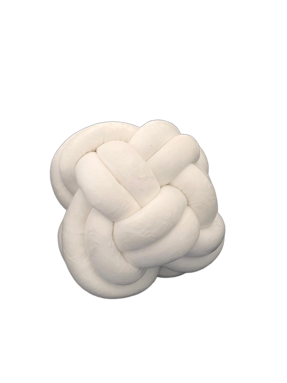 Knot Ball Throw Pillow, Medium, White