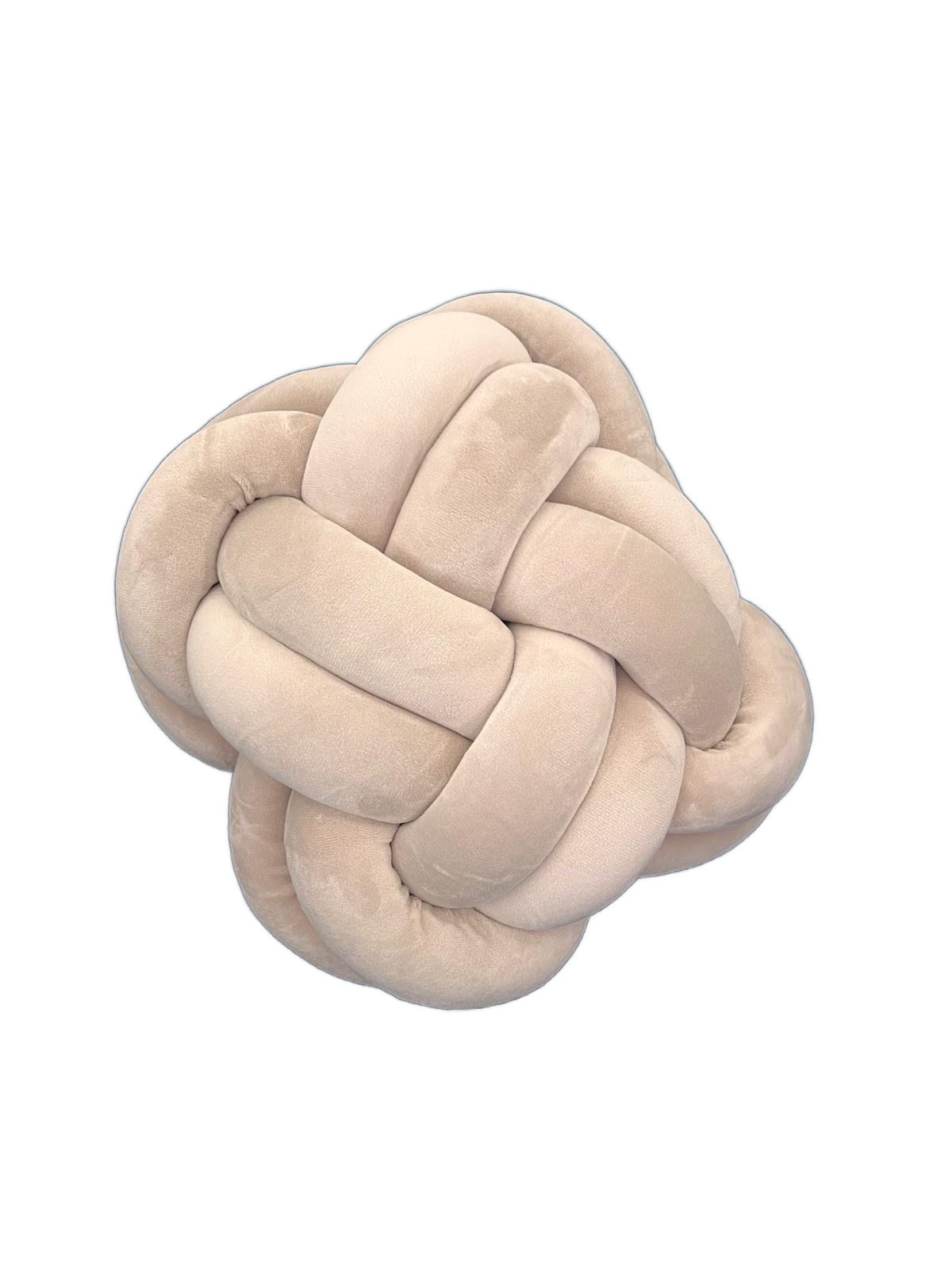 Knot Ball Throw Pillow, Medium, Beige