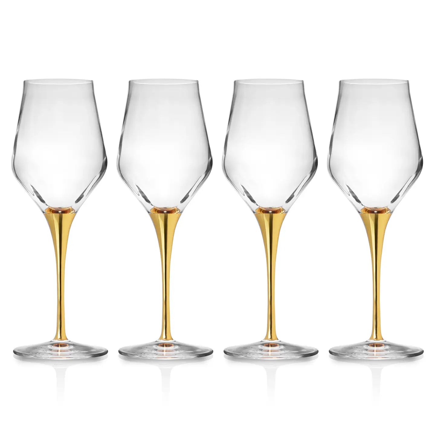 Italian Crystal Gold Stem Wine Glass
