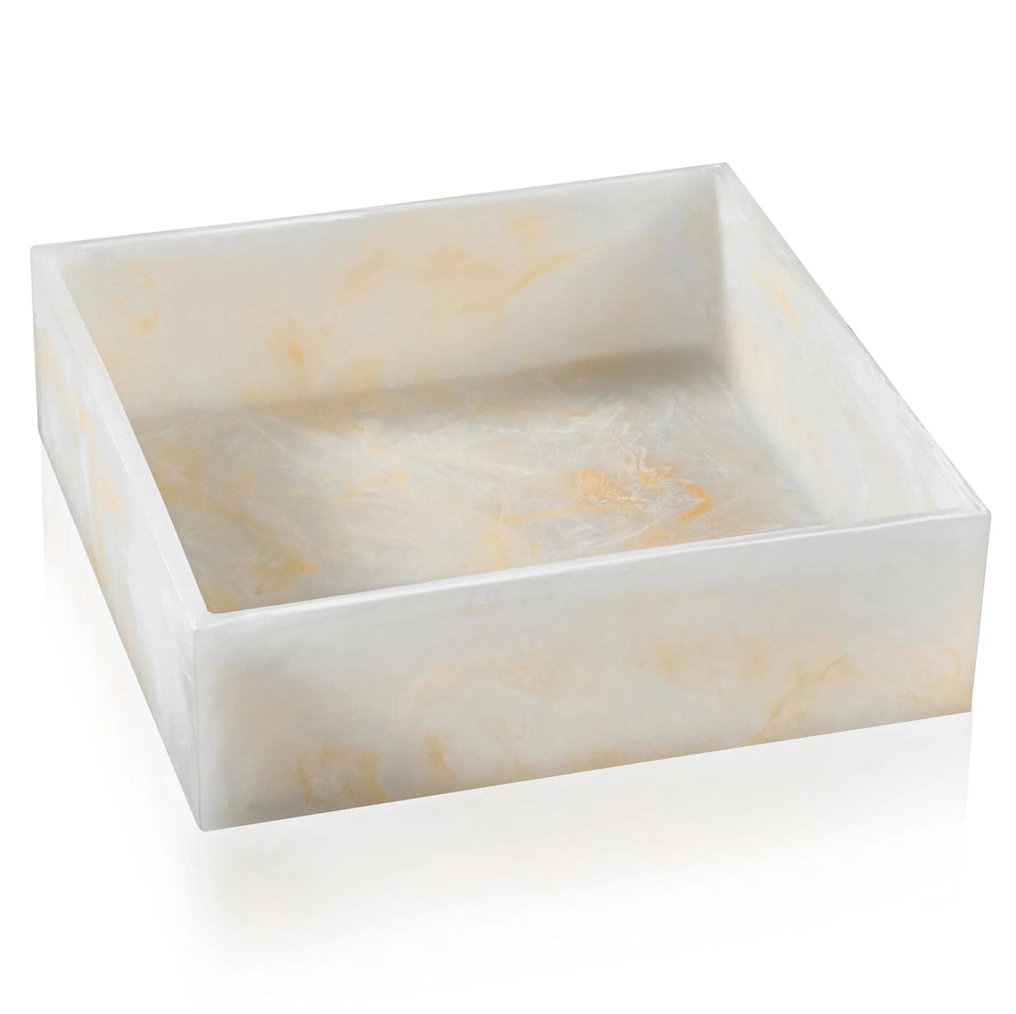 Resin Square Salad Bowl, Gold
