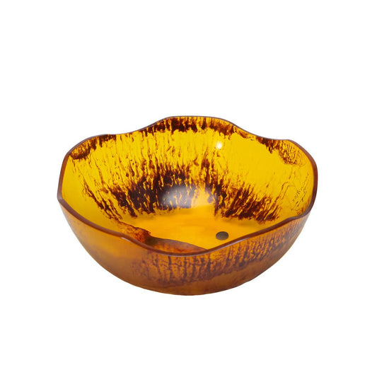 Lucente Tortoise Shell Resin Scalloped Salad Bowl