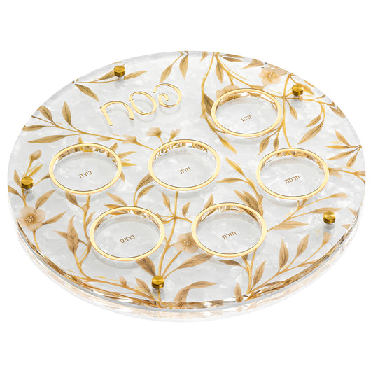Floral Bird Seder Plate
