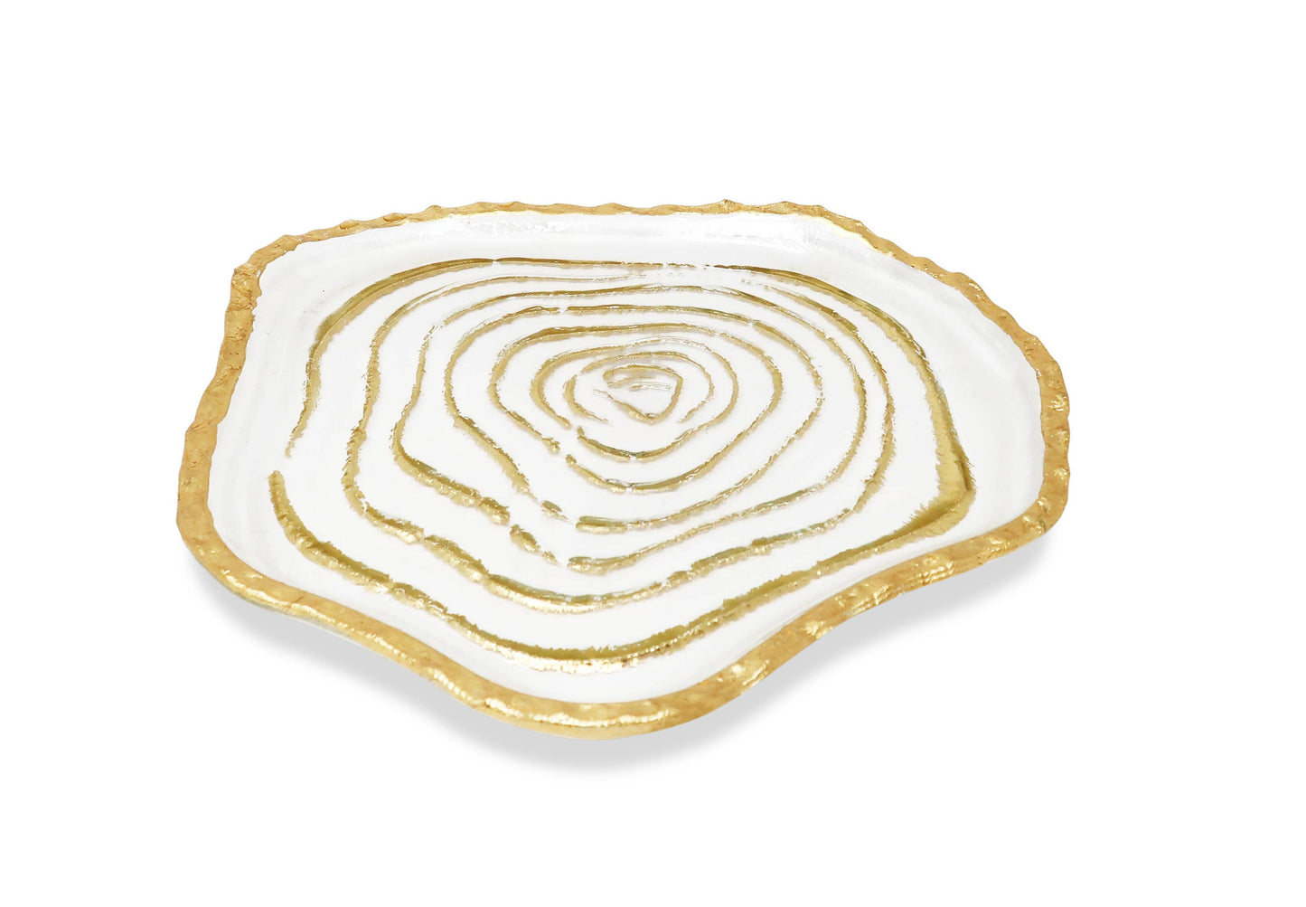 Gold Grained Glass Plates