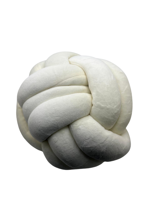 Knot Ball Throw Pillow, Small, White