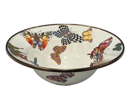 Butterfly Garden Breakfast Bowl - White