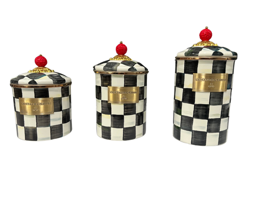 Courtly Check Canisters, Set of 3