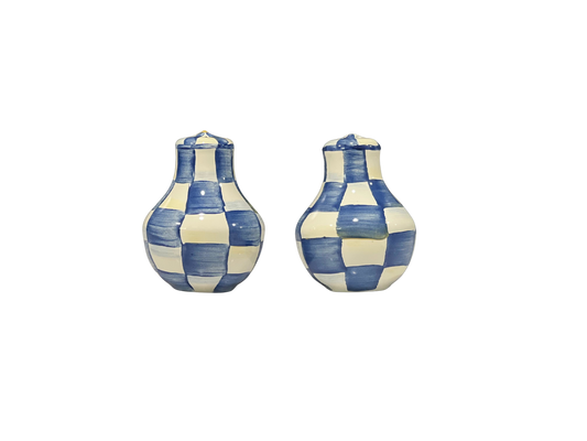 Royal Check Salt & Pepper Shakers