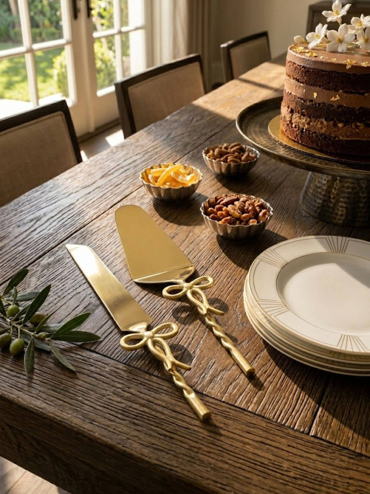 Imperial Gold Cake Server Set