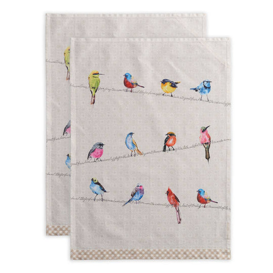 Birdies on Wire Kitchen Towels