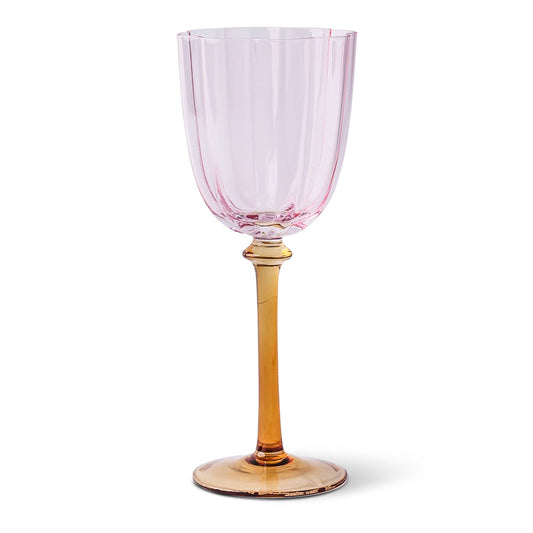 Two Tone Wine Glass - Pink and Orange