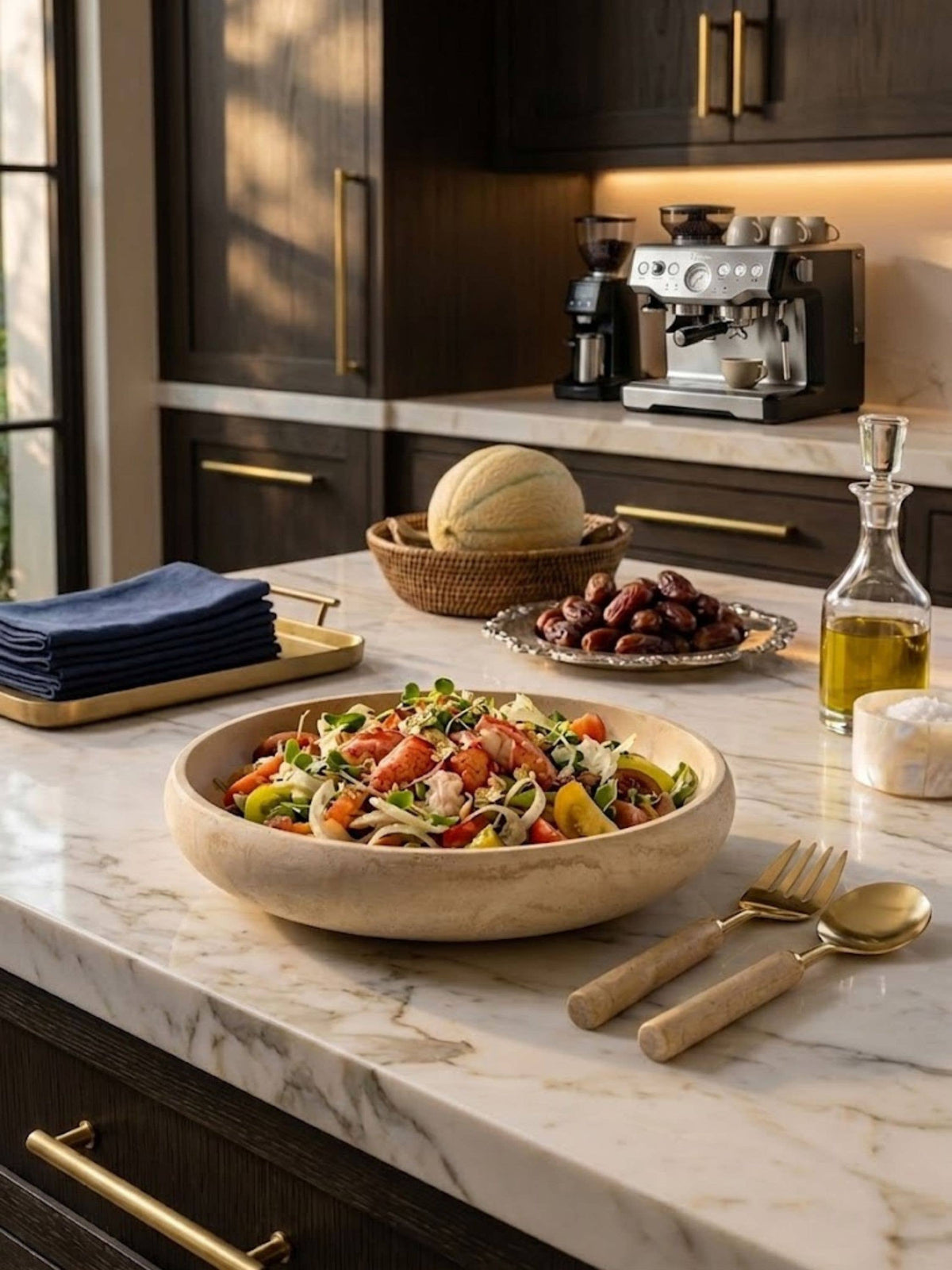 Florence Salad Bowl & Servers