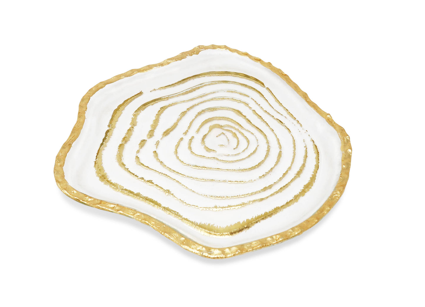 Gold Grained Glass Plates