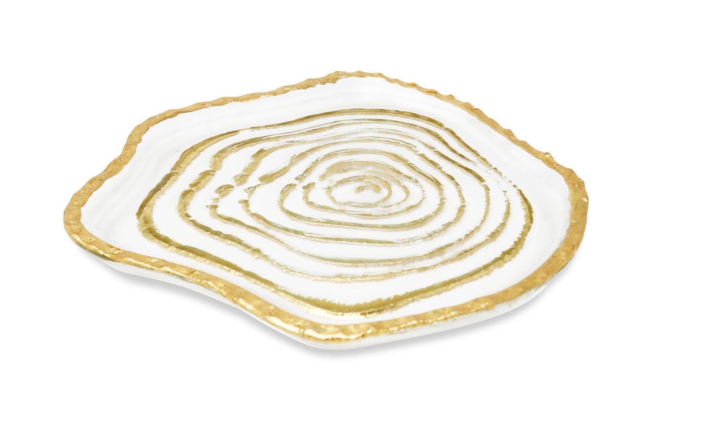 Gold Grained Glass Plates