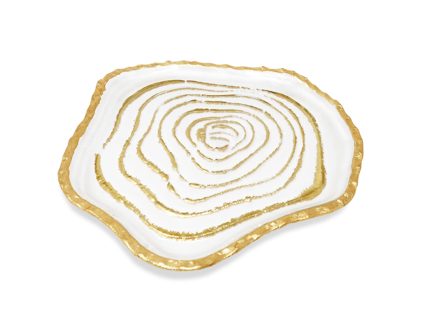 Gold Grained Glass Plates