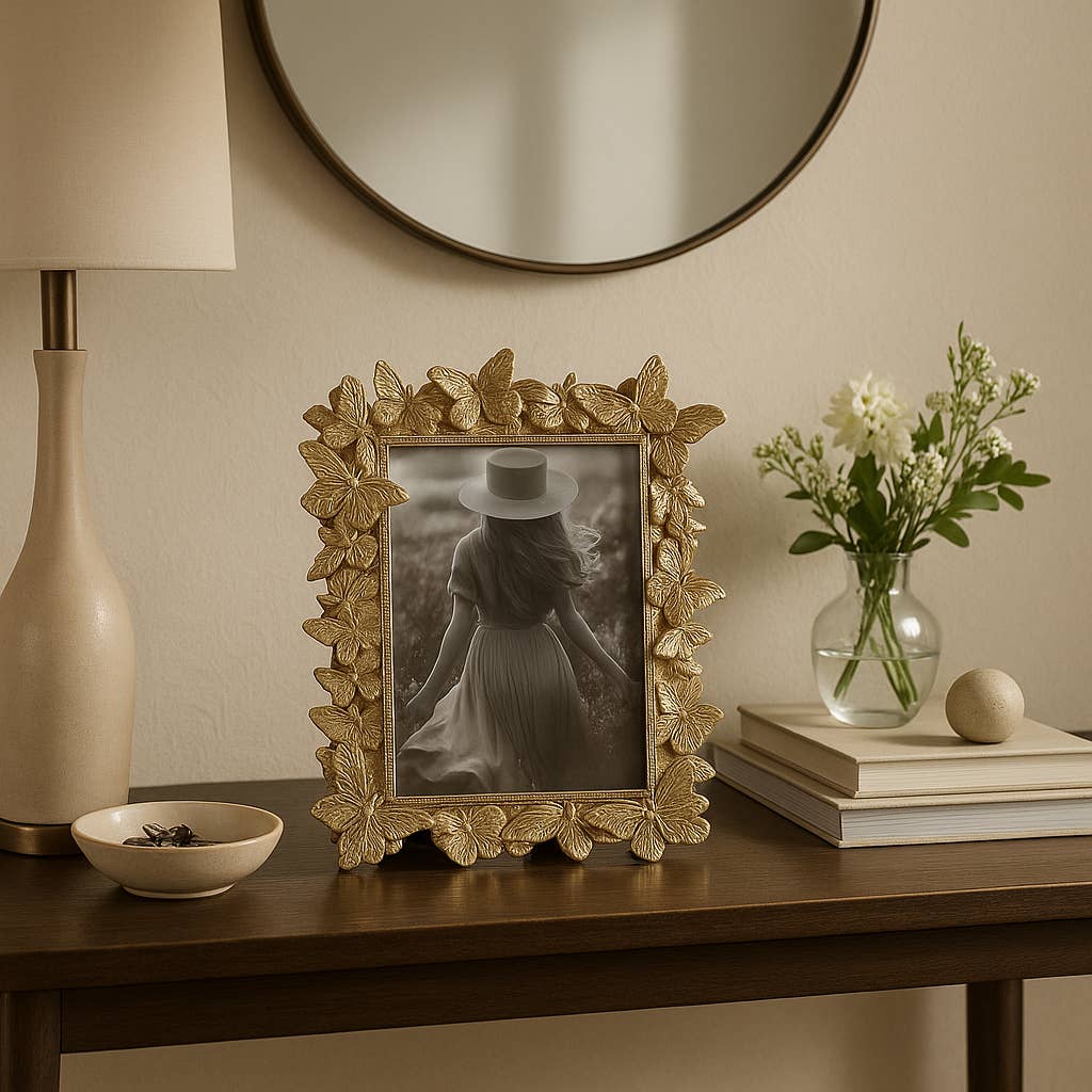 Resin Butterflies Decorative Photo Frame, 5x7
