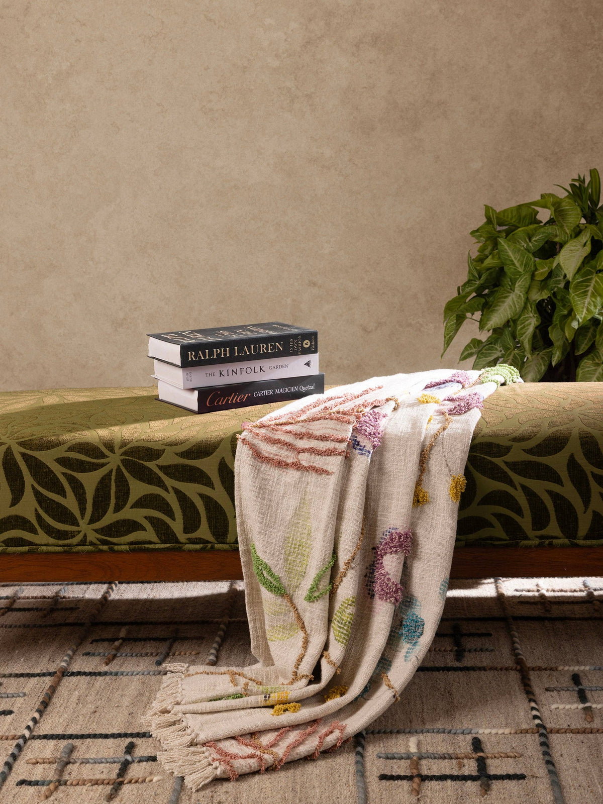 Bahara Botanical Cotton Throw Blanket