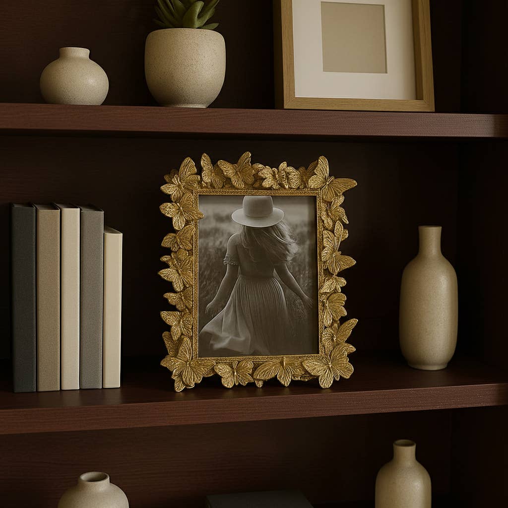 Resin Butterflies Decorative Photo Frame, 5x7