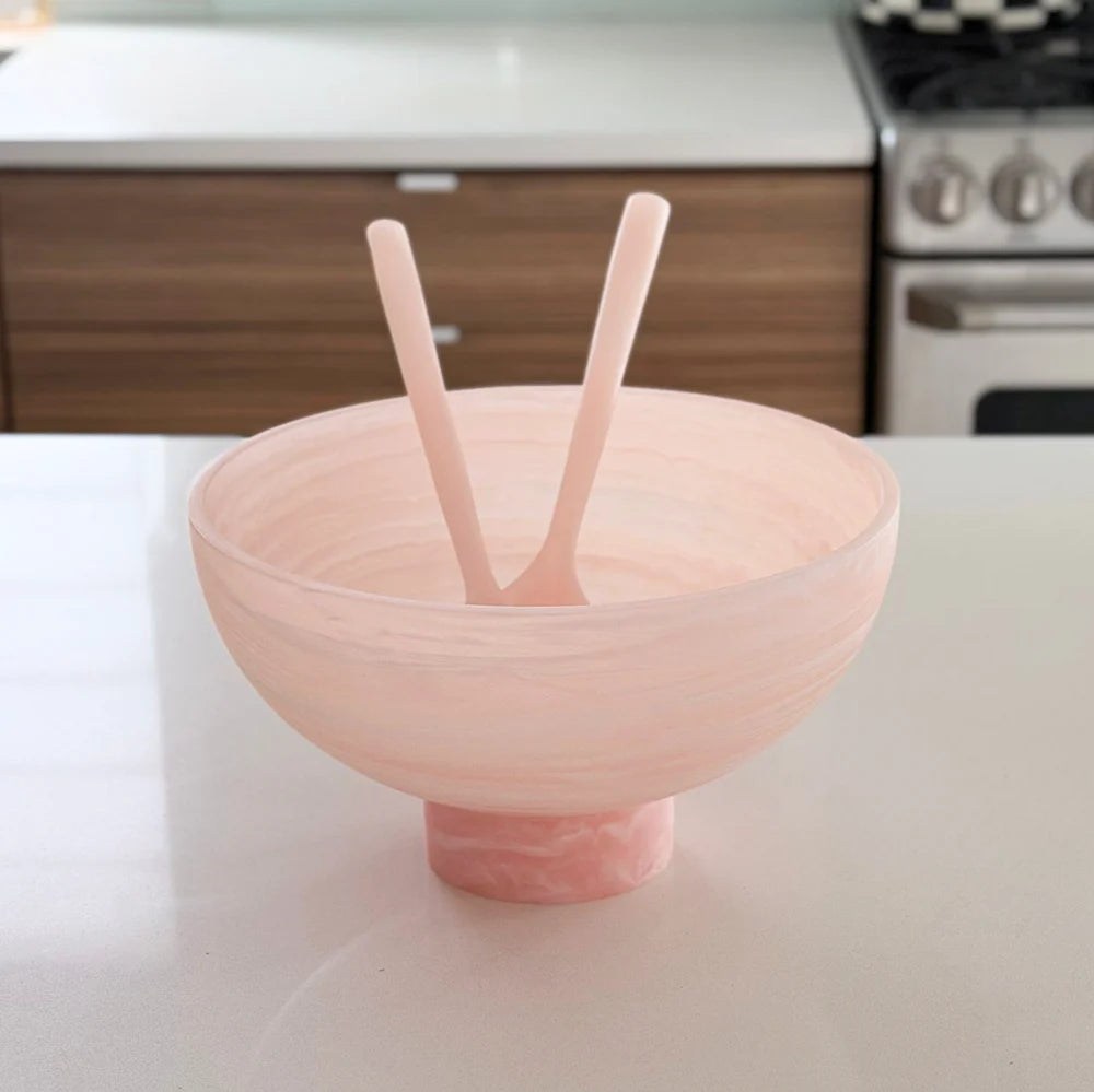 Resin Rose Haven Raised Salad Bowl