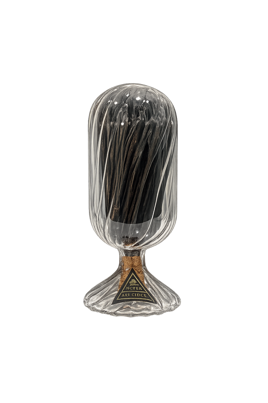 Glass Cloche with Black Matches