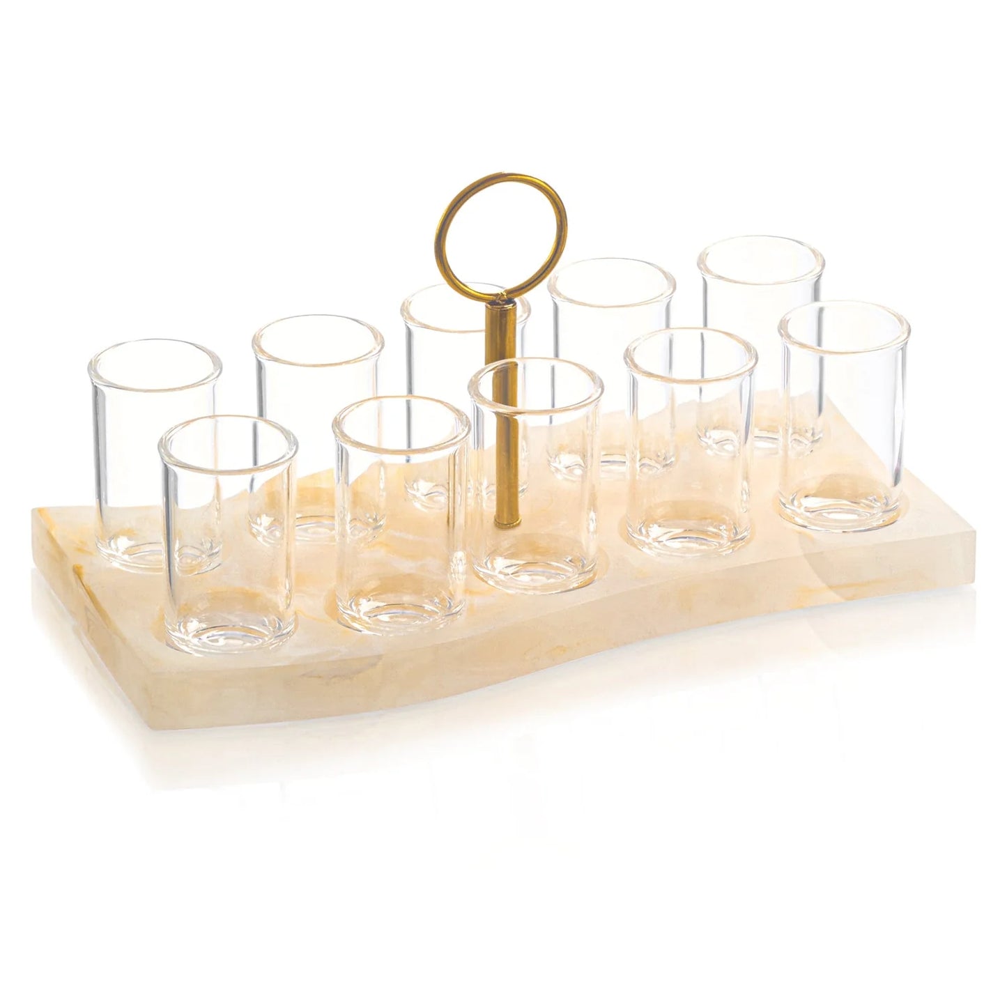Gold Resin Curve Liquor Set