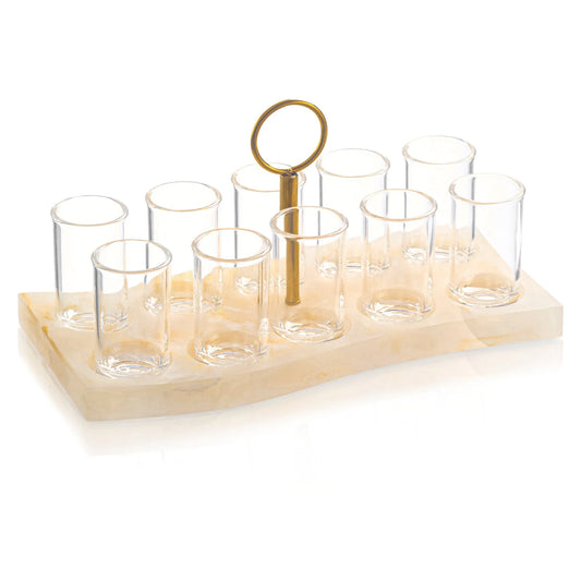 Gold Resin Curve Liquor Set