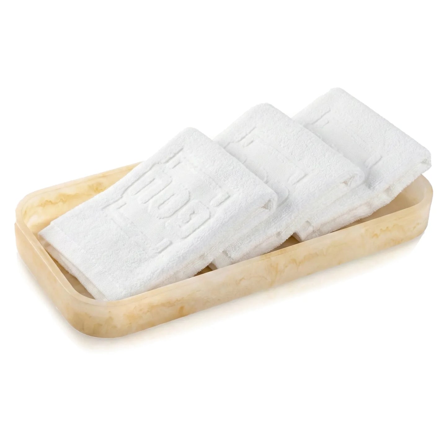 Gold Resin Pesach Towel Tray Set