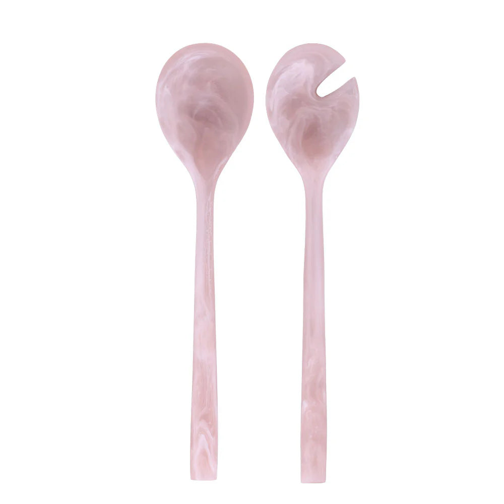 Resin Rose Haven Salad Servers