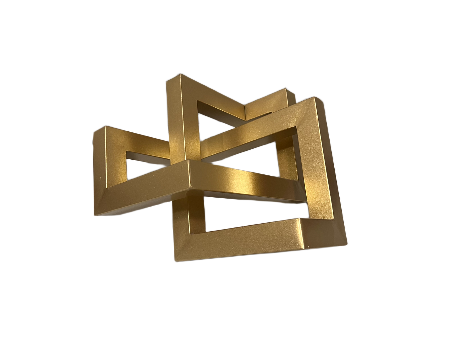 Gold Metal Abstract Coffee Table Sculpture