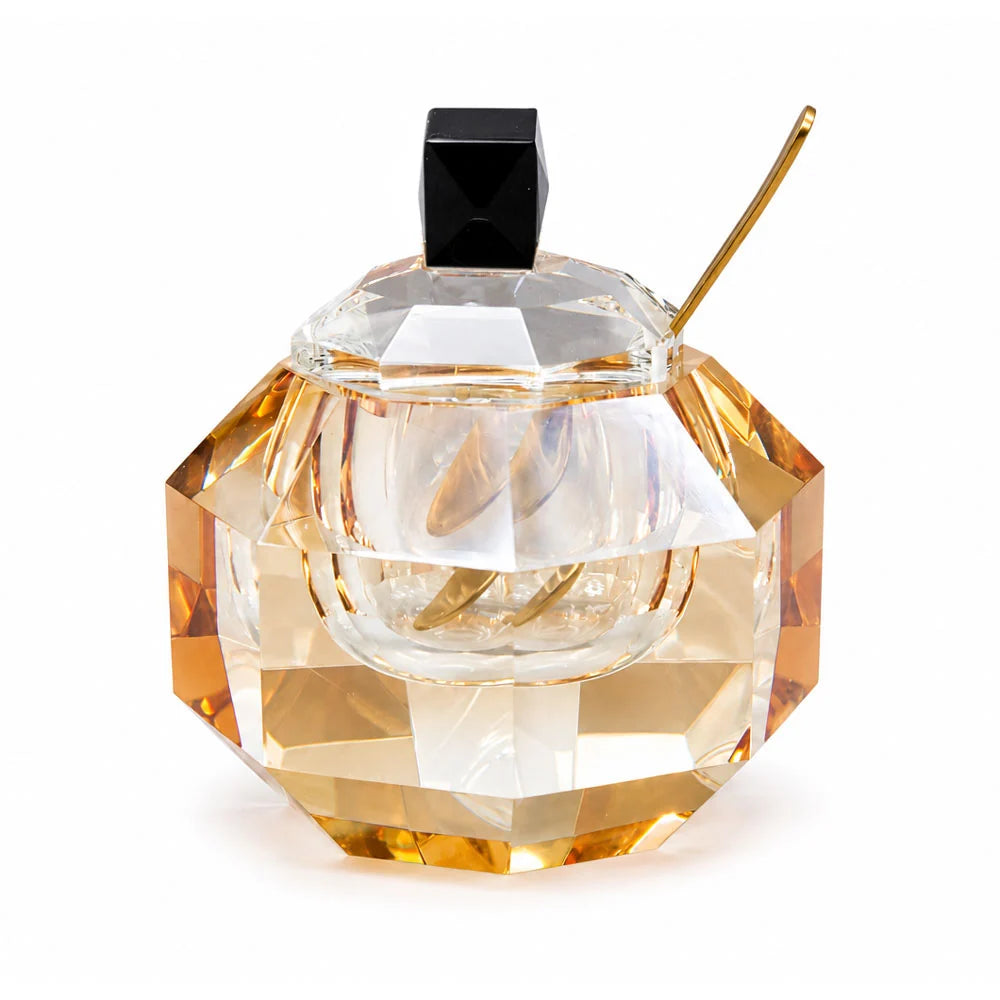 Jewel Honey Dish - Amber & Black