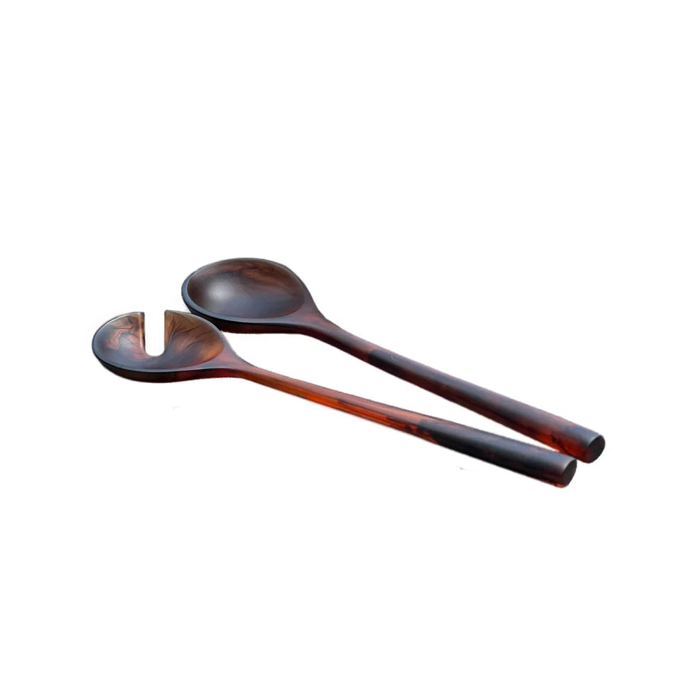Brown Resin Salad Servers