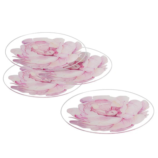 Lucite Flower Chargers