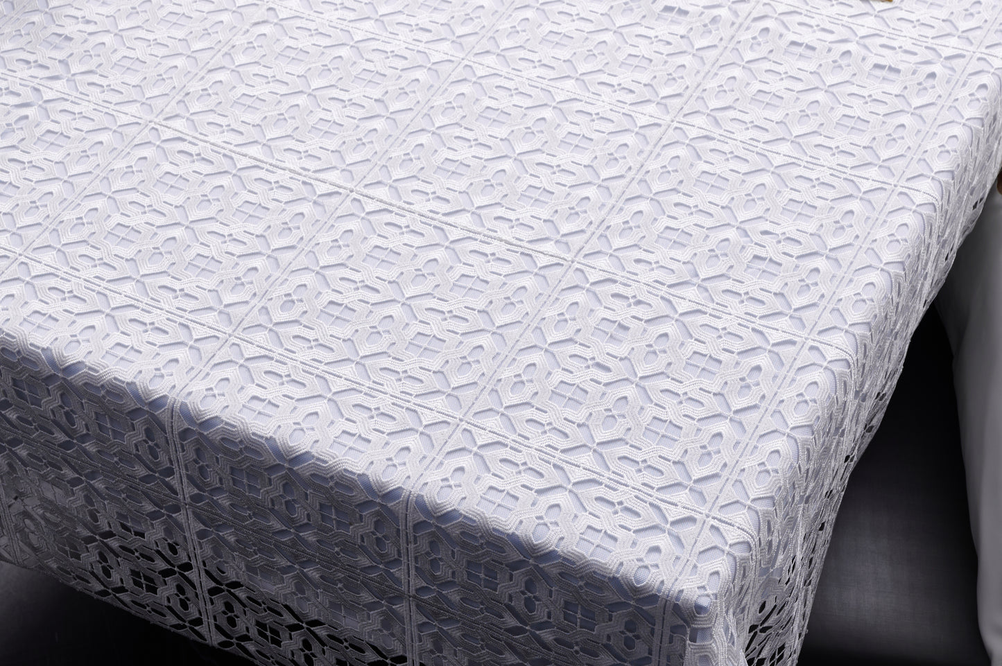 Filet Crochet Lace Tablecloth